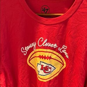 47 Brand Red Kansas City Chiefs Tee with Stoney Clover Design